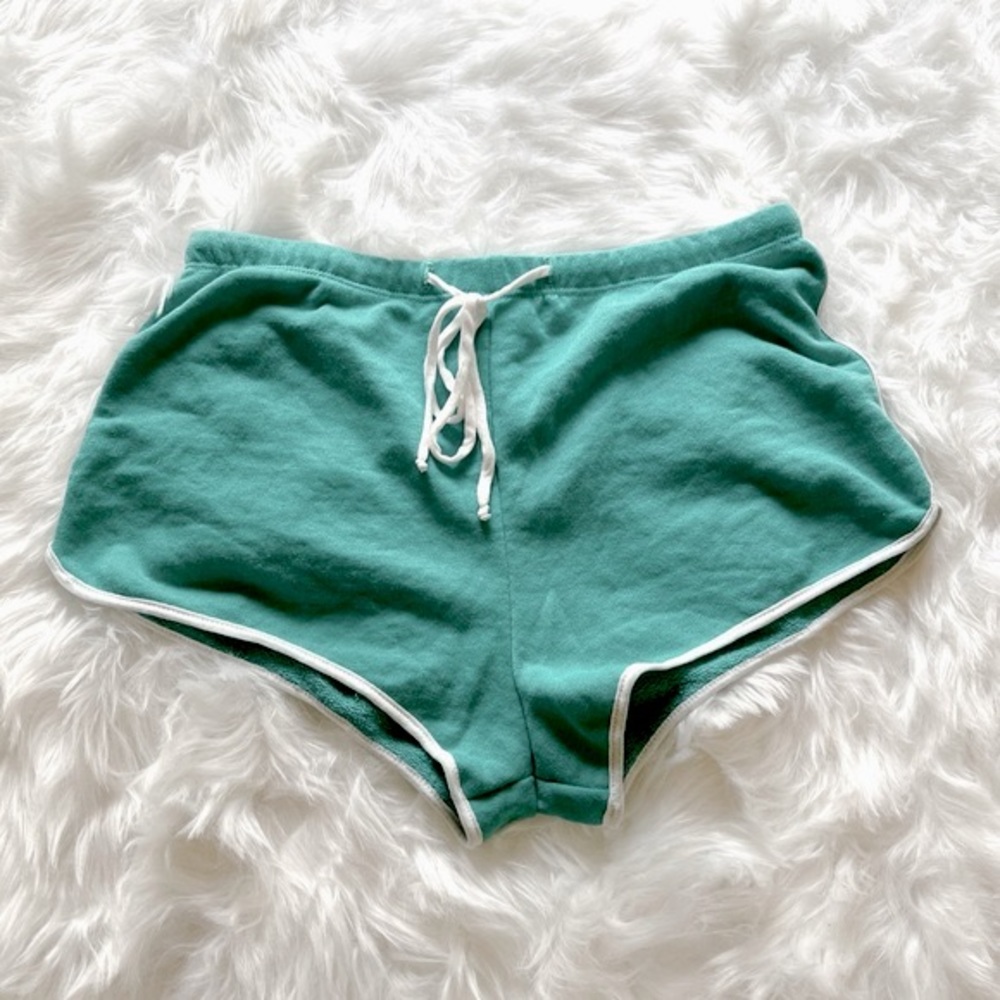 Wildfox Green w/ White Trim Pool Party Shorts